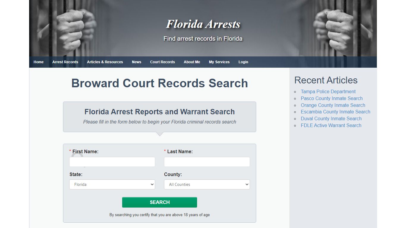 Broward Court Records Search - Florida Arrests