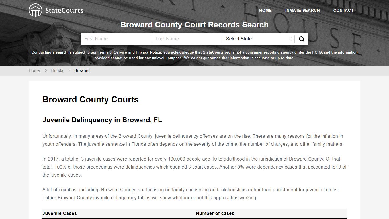 Broward County, FL Courts - Records & Cases - StateCourts